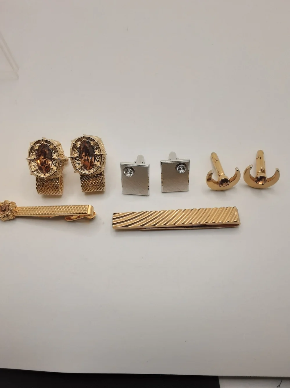 Men's Vintage Swank and Anson Cufflinks and Tie Bars Lot
